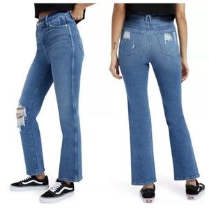 Good American Plus Size Good Curve Hight Rise Distressed Straight Jeans Size 24
